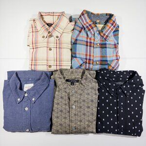 Men's Bulk Button Down Long Sleeve Shirt - Lot of 5